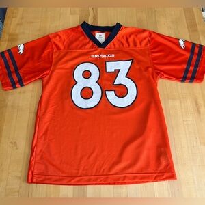 NFL Denver Broncos Jersey Youth Boys XXL 2 Sided #83 Wes Welker Orange